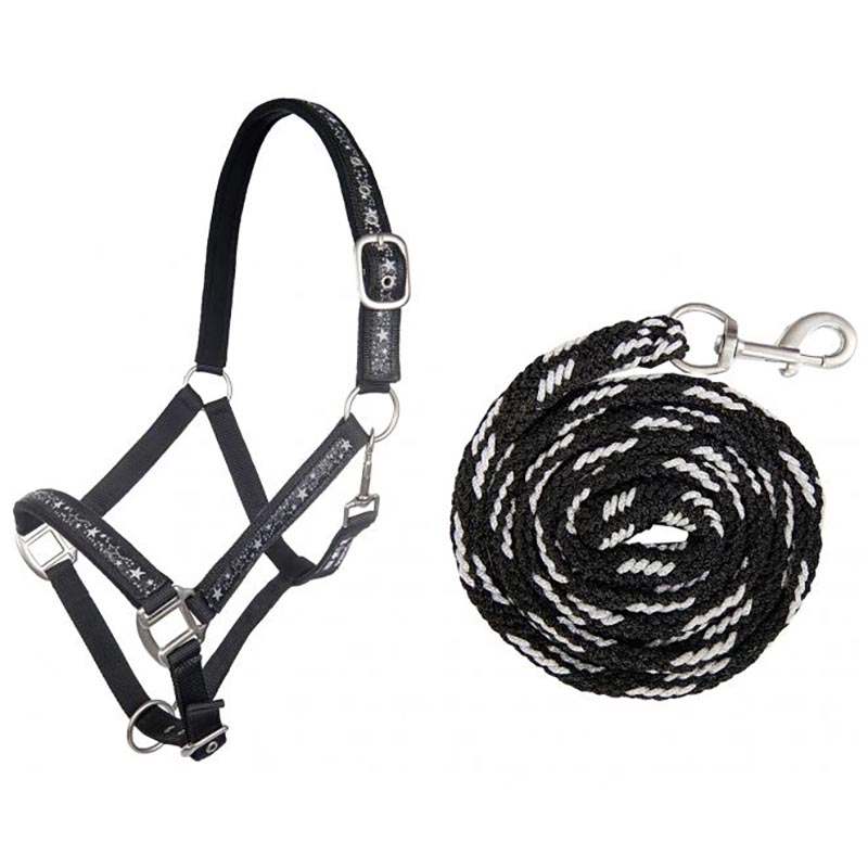 Hkm nylon halter with lead deco stars - 0330