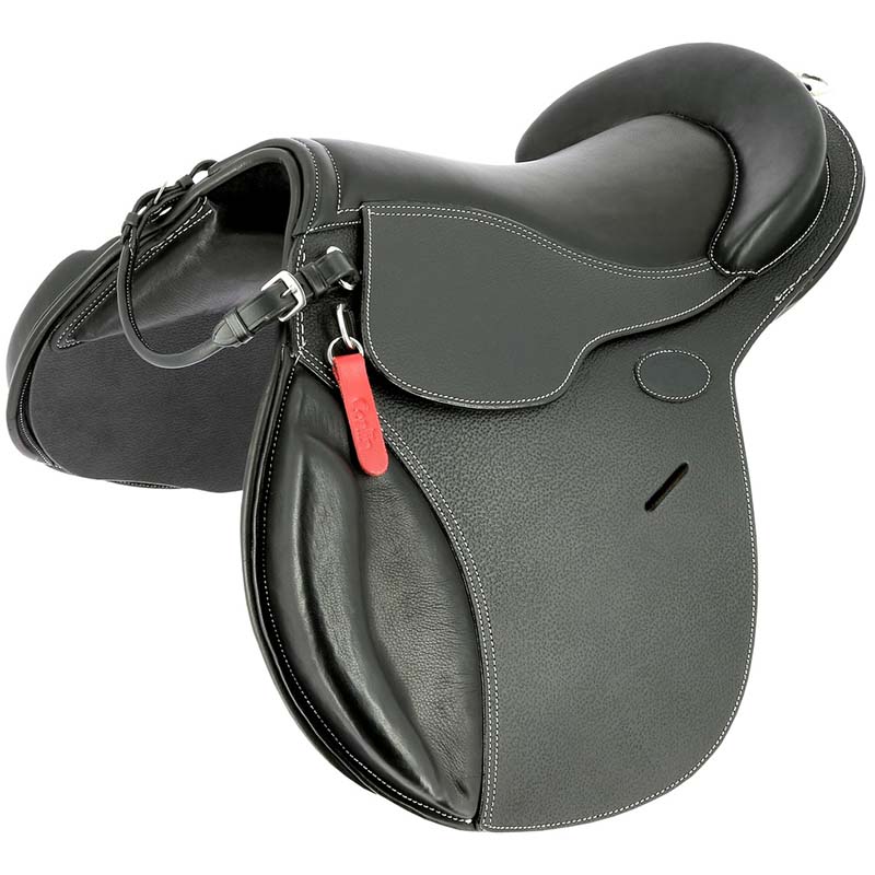 Children’s saddle pony pad evolution jumping in real full grain leather - 2710
