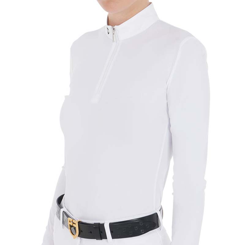 Competition polo for woman with long sleeve model artemis - 2244