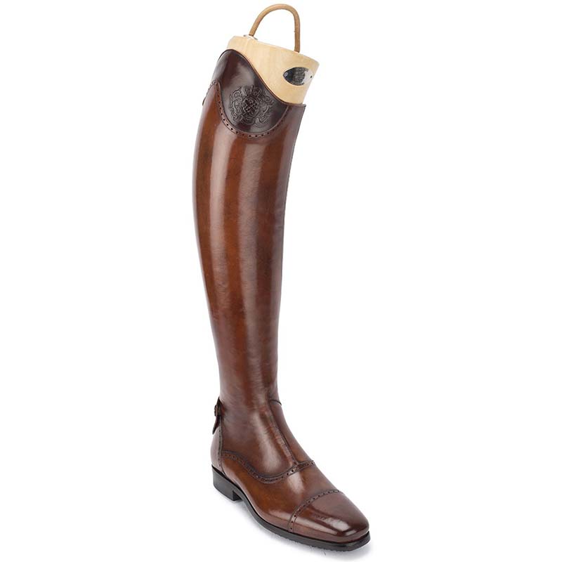 Riding tall boots alberto fasciani model 33202 smooth brown - 3692