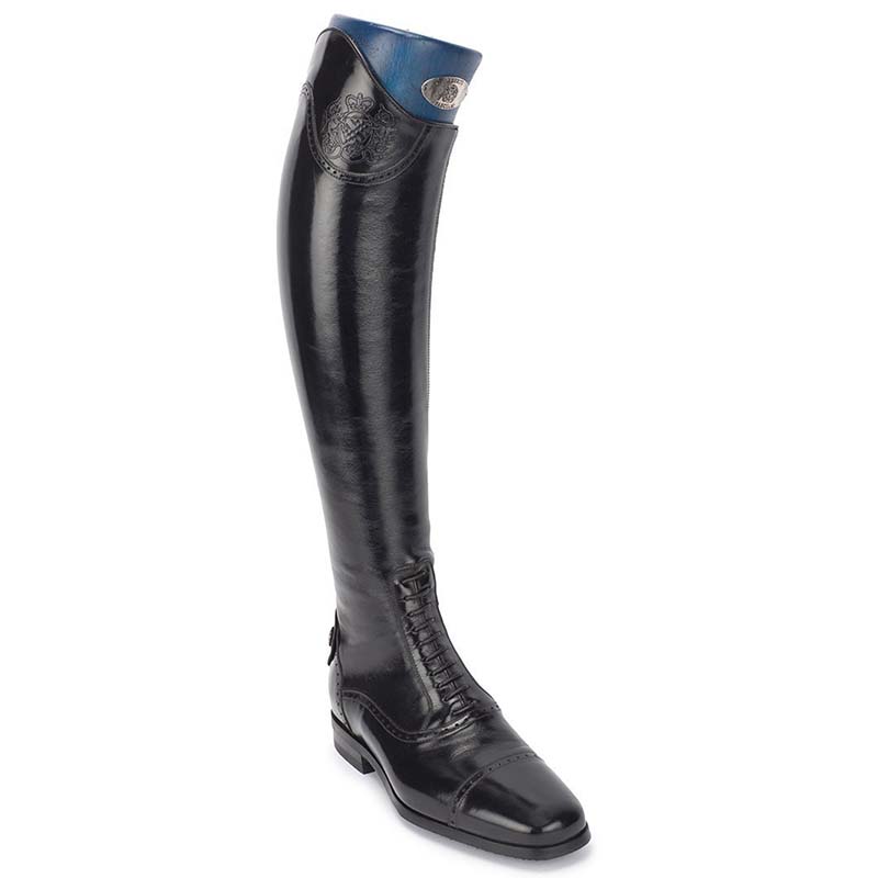 Riding tall boots alberto fasciani model 33604 black with laces - 3691