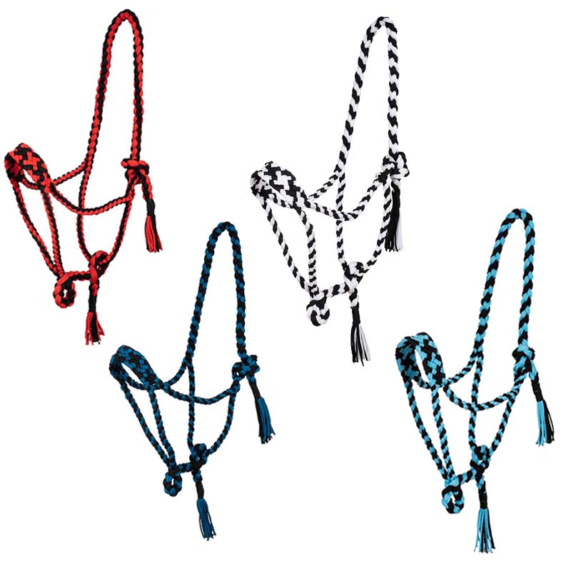 Nylon halter with braiding - 0345