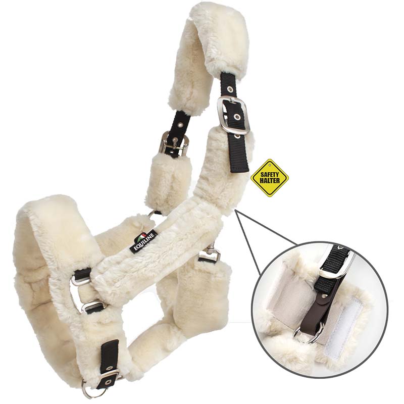 Bridle in equiline nylon with padding in ecological lamb mod. terris - 0302