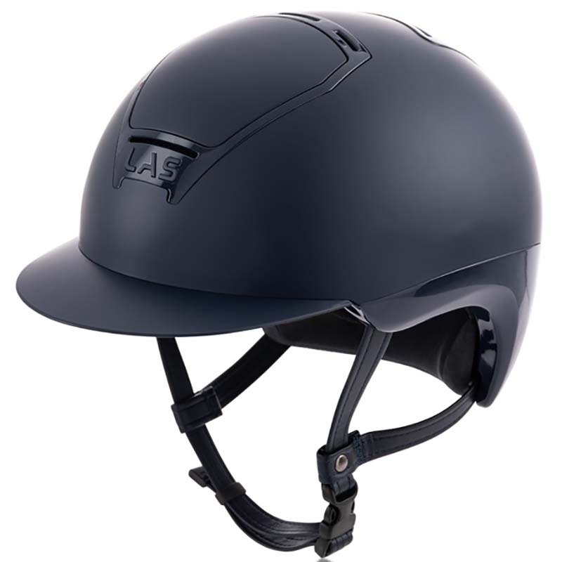 Las riding helmet model opera double with visor and glossy frames - 3311