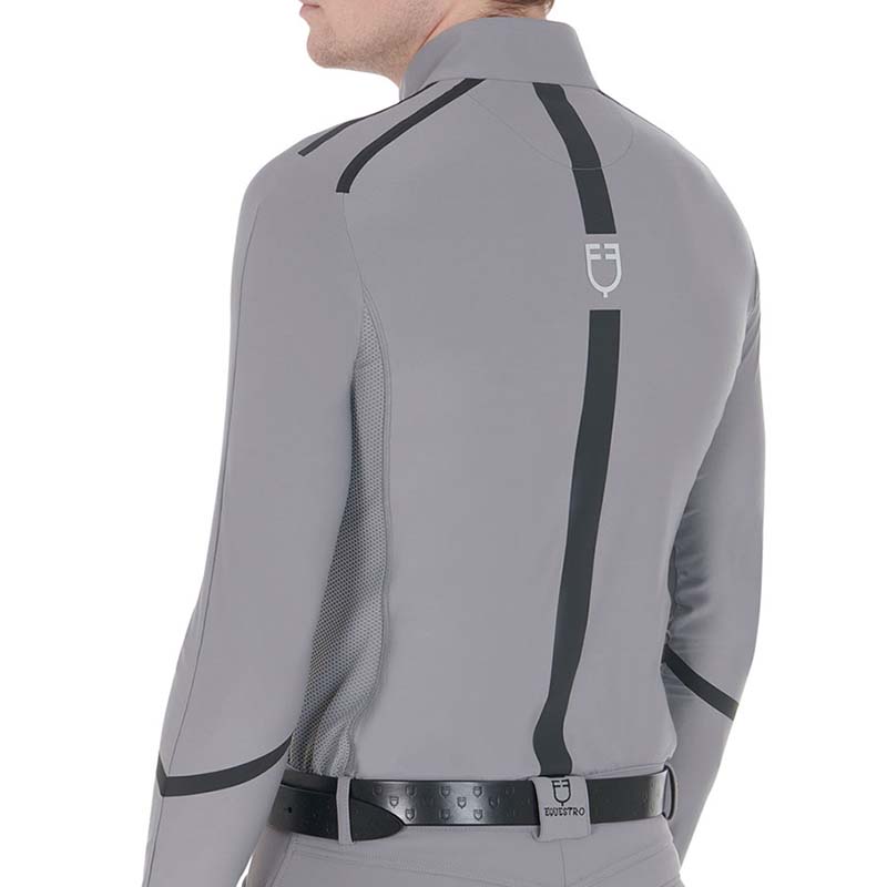 Equestro training polo man long sleeve with zip - 9879