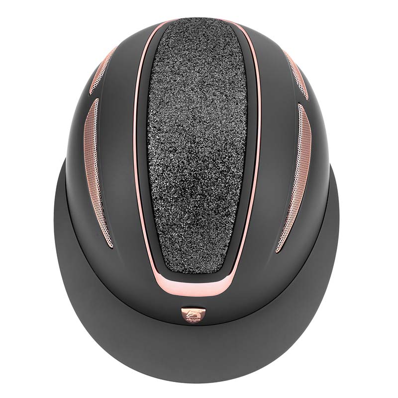 Tattini cap ariete riding helmet glitter plate with wide visor - 3242