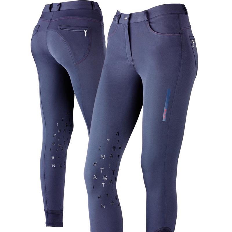 Tattini ladies riding breeches model amaranto with knee grip - 3954