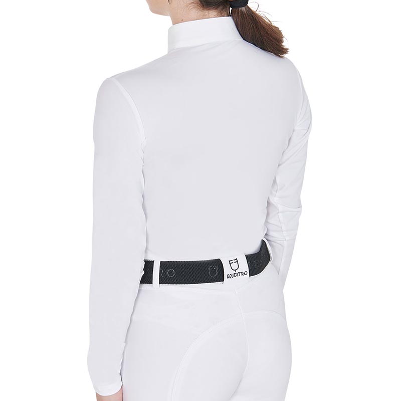 Anahid Equestro girls competion polo with long sleeve and zip - 3517