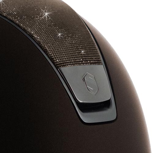 Customizing for helmet samshield with shimmer leather top - 3277
