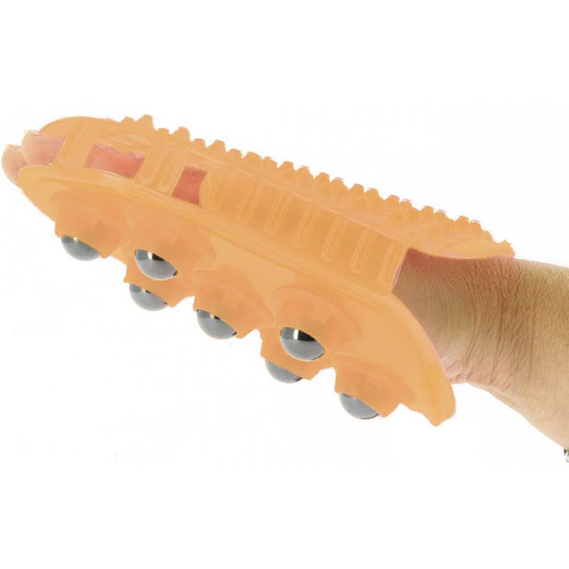 Double curry comb with points and steel balls for massage - 0798