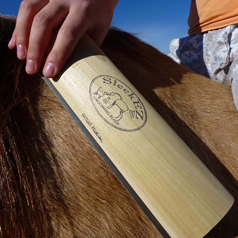 Sleekez curry comb usa deshedding tool for horse and saddlecloth changing season - 0761