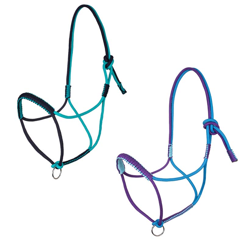 Cord halter with decorative braiding - 0334