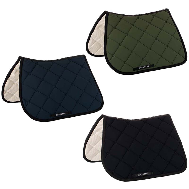 Equestro multilogo black line edition jumping saddle pad - 3625