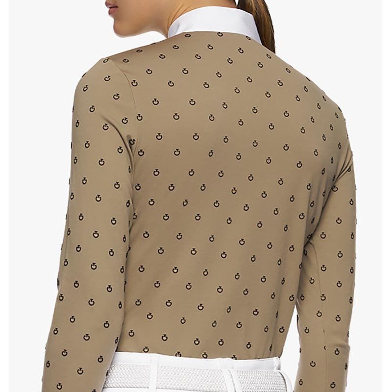Competition polo Cavalleria Toscana logo flock jersey for women - 9622