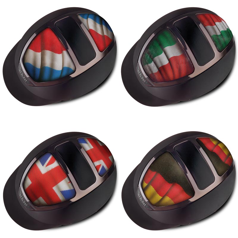 Riding helmet kask flag on star lady chrome - 3362