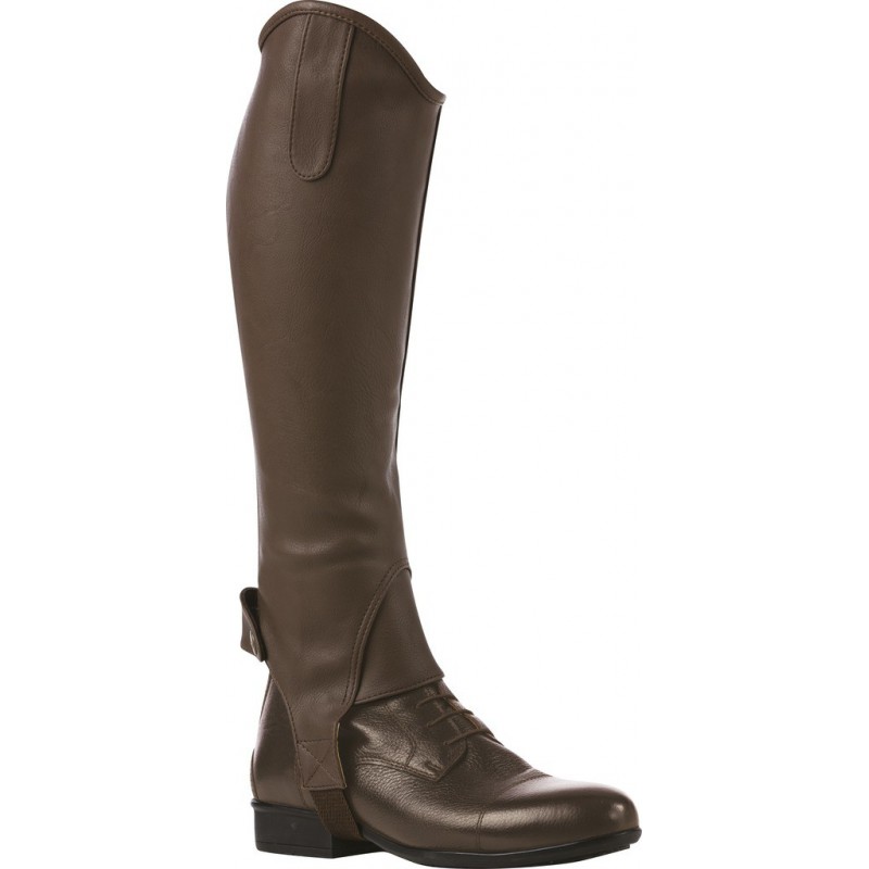 Soft riding half chaps faux leather with elastic - 2296
