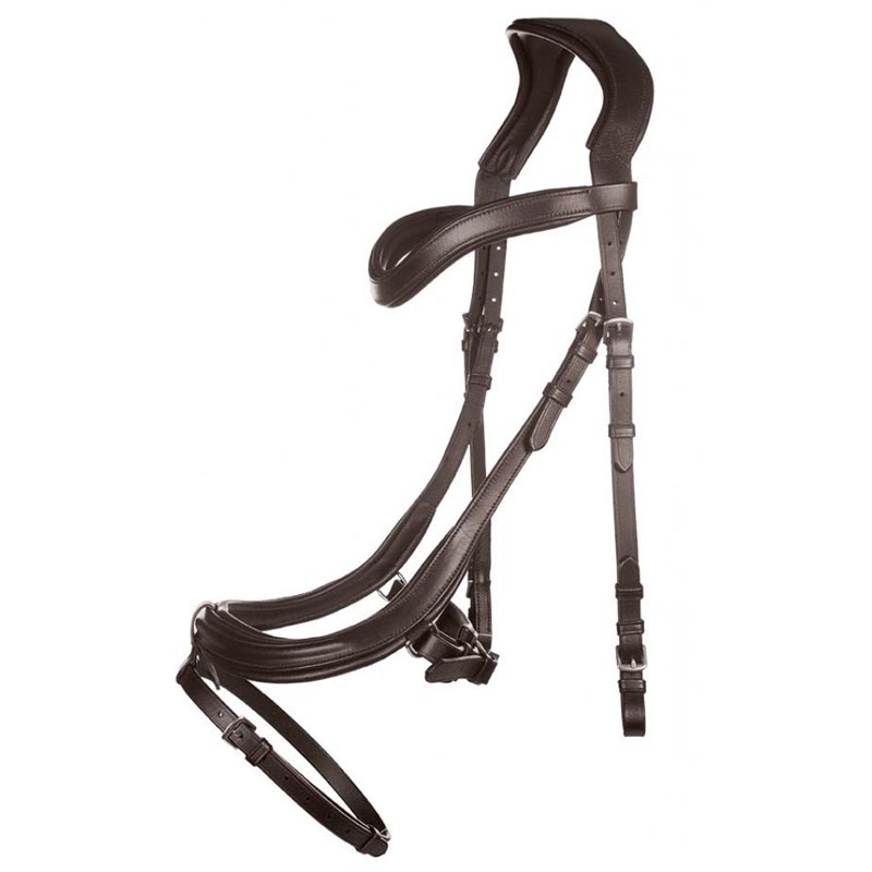 English bridle complete with reins anatomic hkm padded leather - 3797