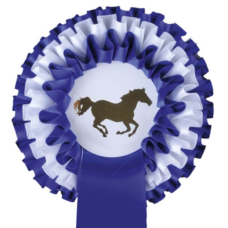 Awarding rosette 13 cm set 5 pieces  - 6394