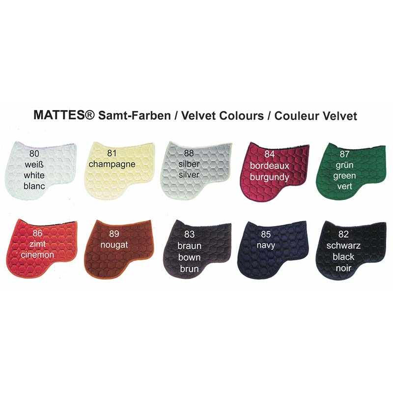 English saddle dressage half pad mattes in pure wool customizable - 2924