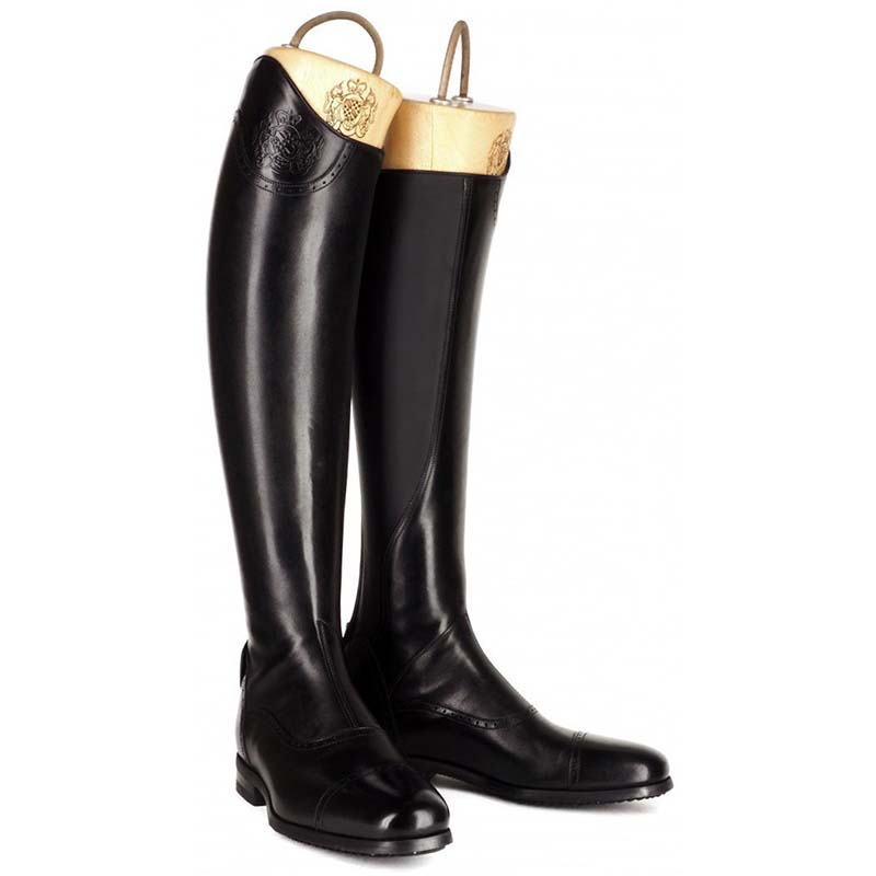 Riding tall boots alberto fasciani model 33202 smooth black - 3693