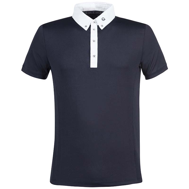 Men’s short-sleeved horse riding competition polo shirt eqode by equiline model dolph - 3498