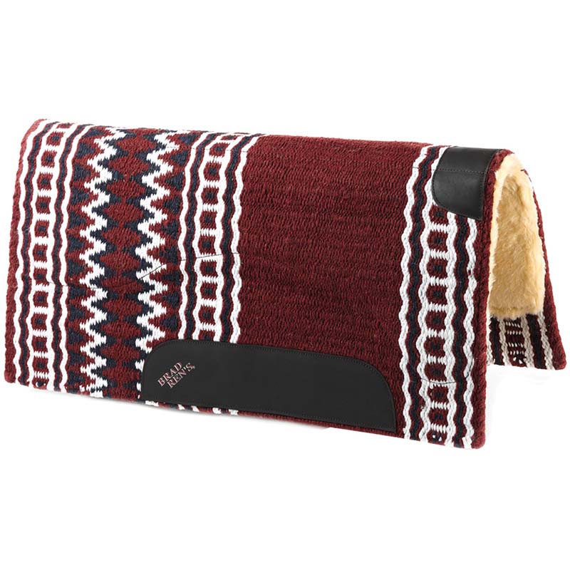 Western saddle pad navajo bred red’s wool - 5049