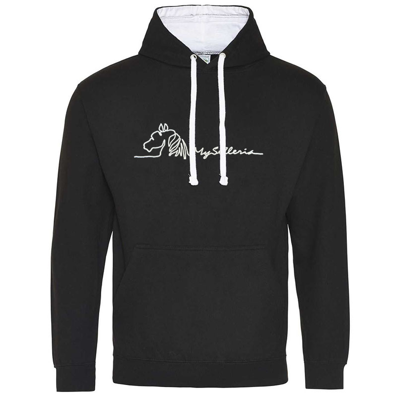 My selleria hoodie with embroidery unisex bicolor line - 0025