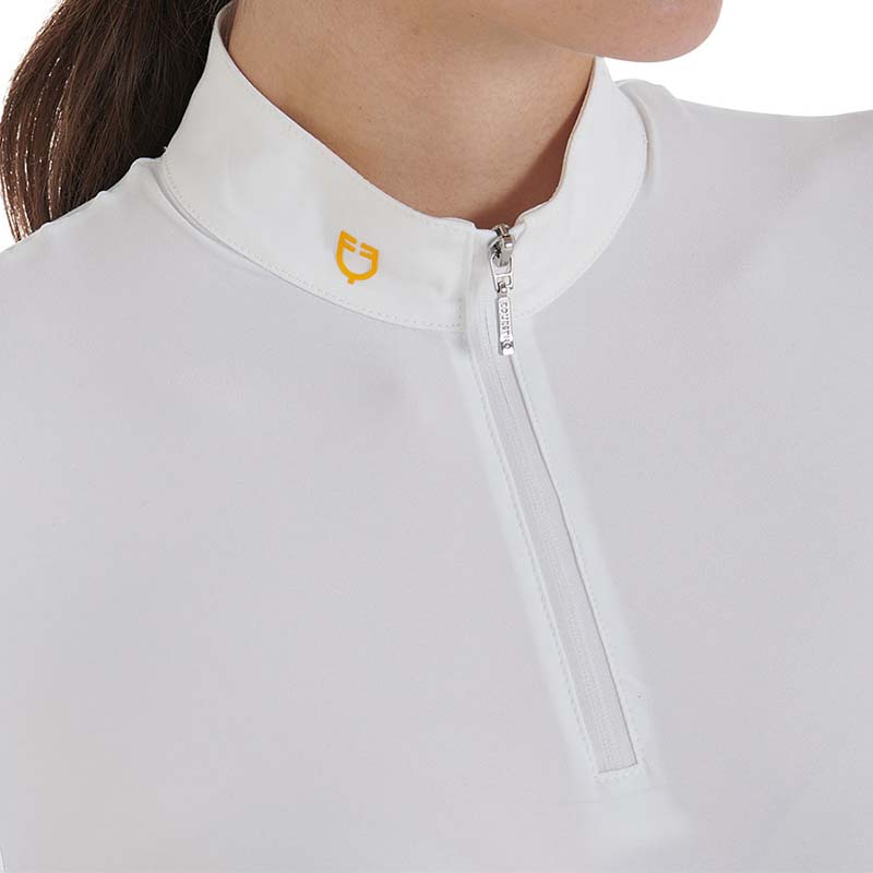 Ladies Equestro competition polo long sleeve with fleece - 9853