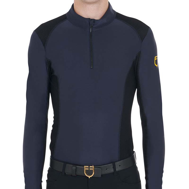 Equestro training polo long sleeve for men - 9878
