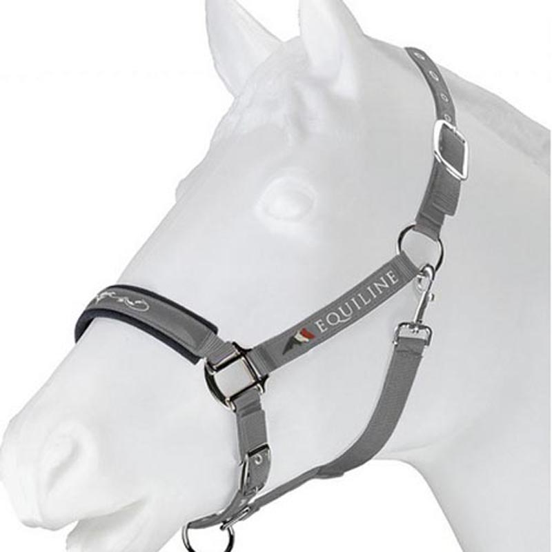 Equiline nylon halter with double settings and rope - 0349