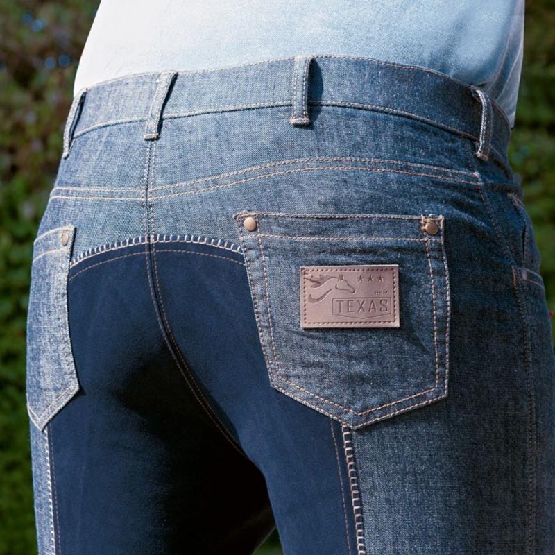 Denim stretch man riding jeans with reinforcement - 4256