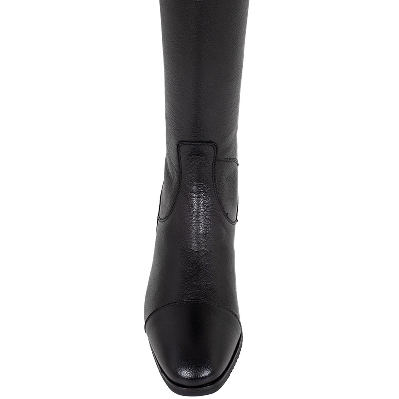 Equestro jupiter riding boots in leather with back zip - 3594