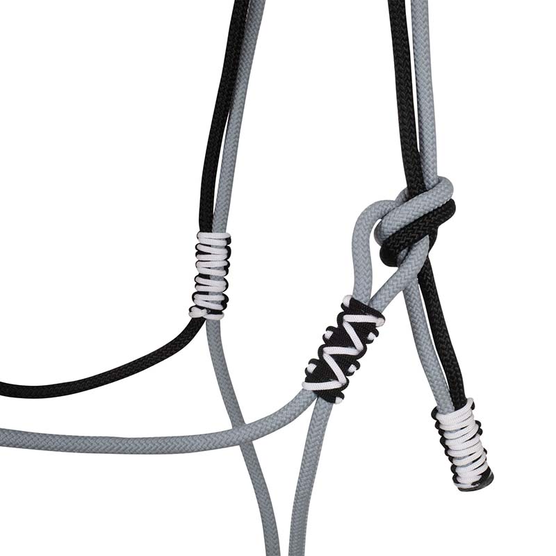 Cord halter with decorative braiding - 0334