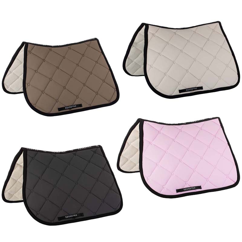 Equestro multilogo black line edition jumping saddle pad - 3625