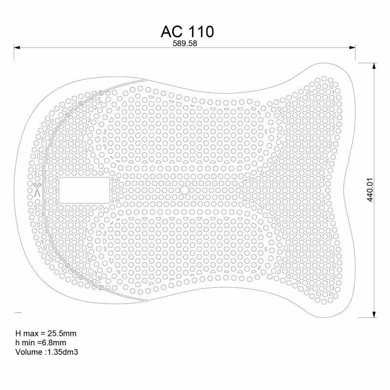 Gel pad Acavallo with middle riser - 2944