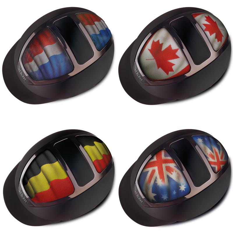 Riding helmet kask flag on star lady chrome - 3362