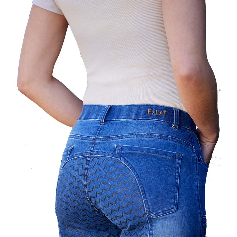 Denim riding breeches mod. luna 5 pockets for woman - 3967
