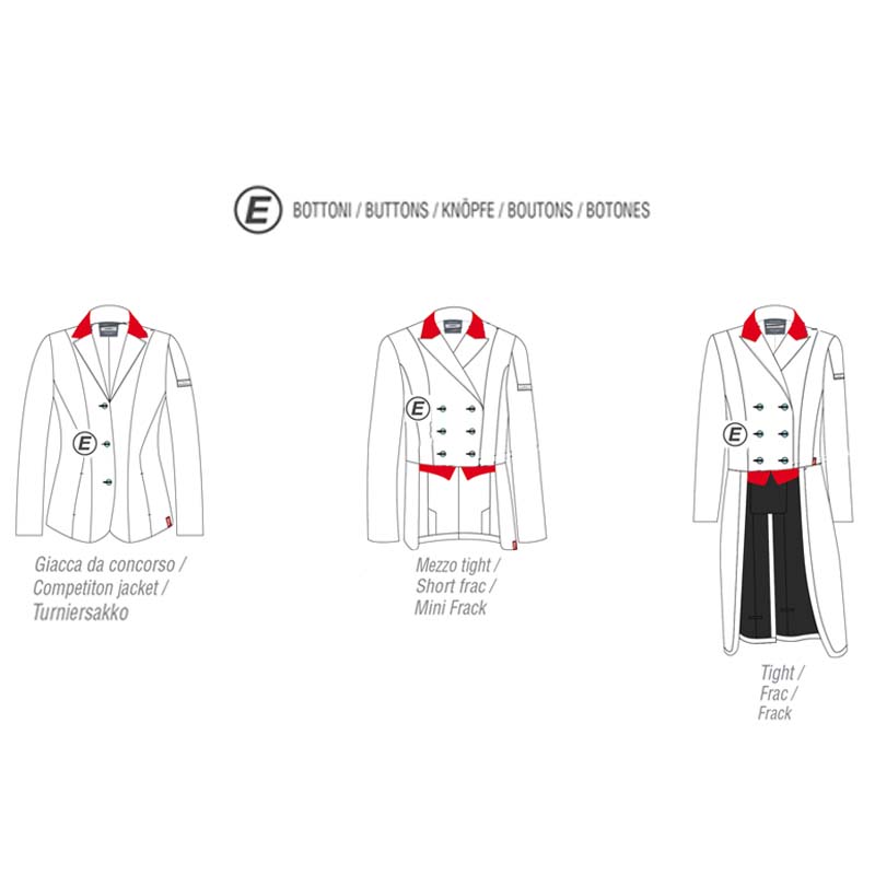 Customization animo competition jacket with buttons - 3924