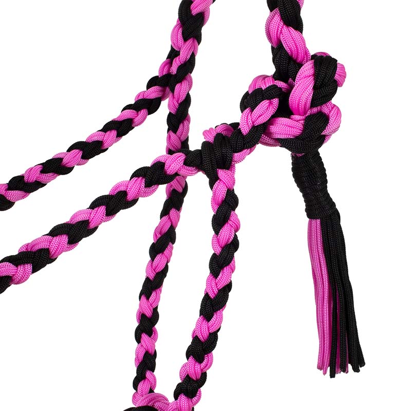 Nylon halter with braiding - 0345