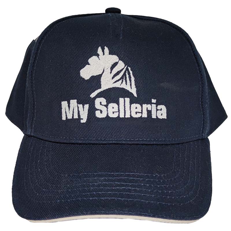 My selleria classic style horse riding cap with embroidery - 0011