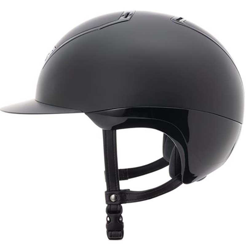 Las riding helmet model opera double with visor and glossy frames - 3311