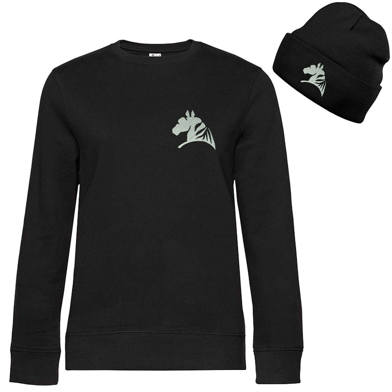 Set sweatshirt fluo model and winter cap for women with my selleria embroidery lifestyle line - 8328