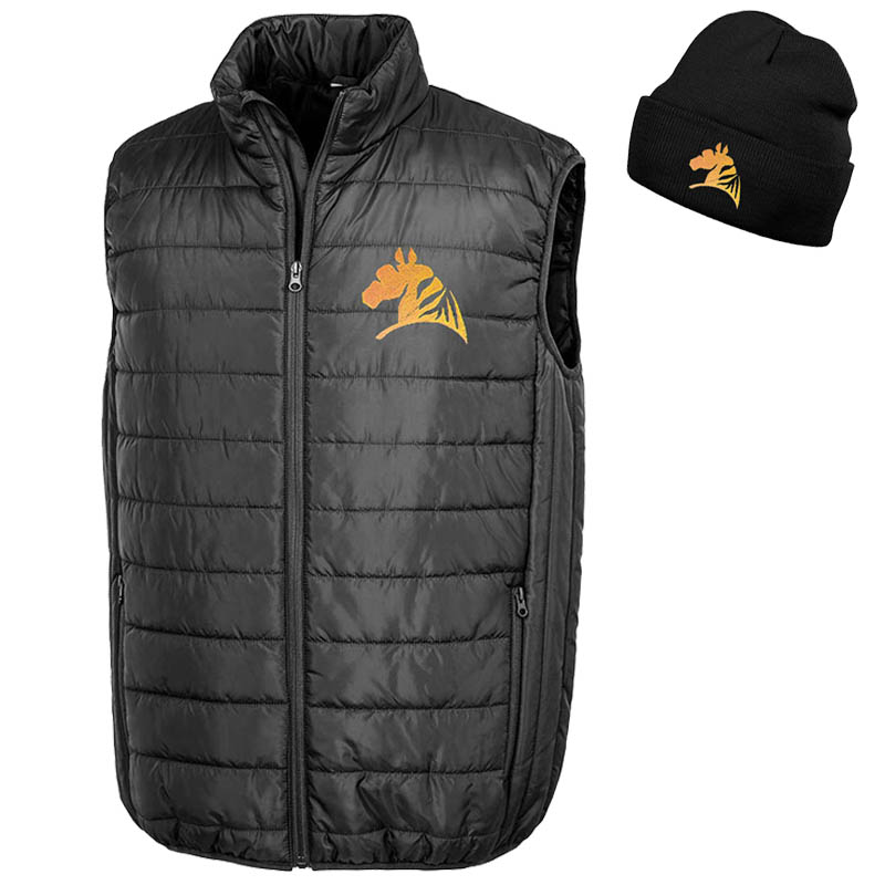 Set unisex vest and winter cap with my selleria embroidery lifestyle line - 8331
