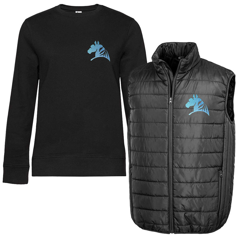 Set sweatshirt and padded vest for women with my selleria embroidery lifestyle line - 8332