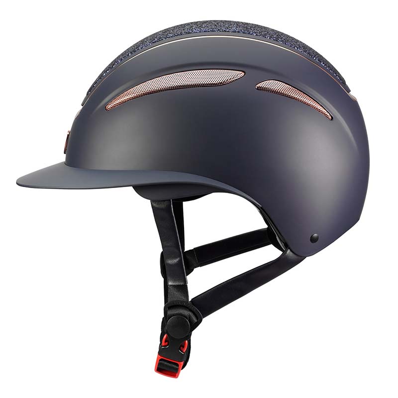 Tattini cap ariete riding helmet glitter plate with wide visor - 3242