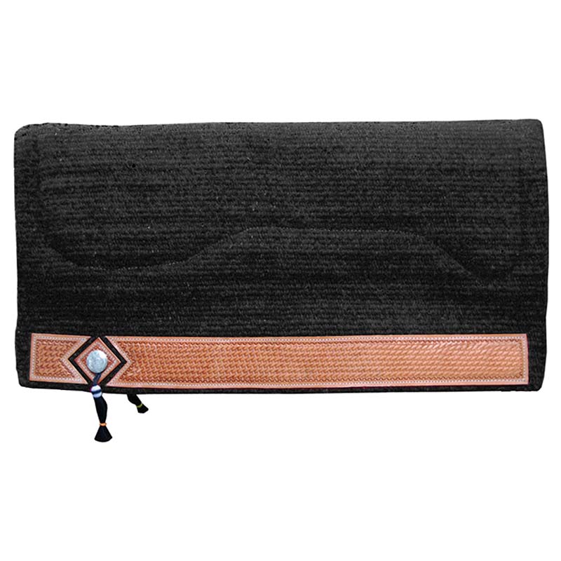 Western saddle pad made of navajo fabric and pure wool - 5075