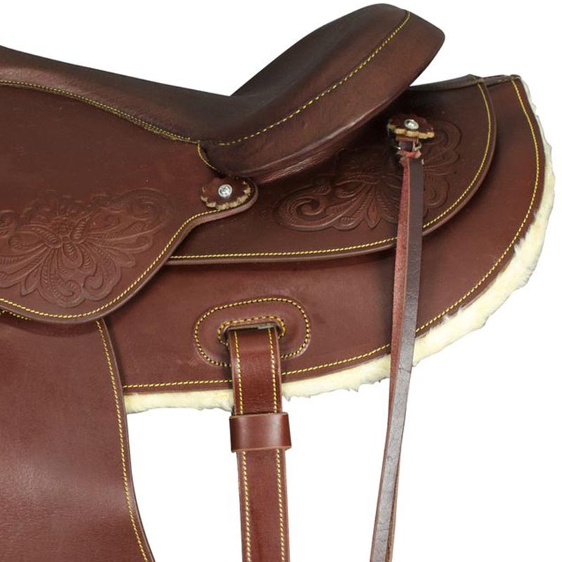 Lakota round skirt western saddle with accessories - 8152