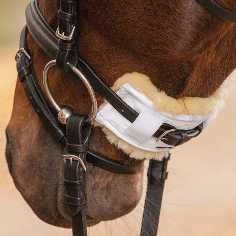 Bridle padding with lamb to cover horse nose and head from 18cm - 2316
