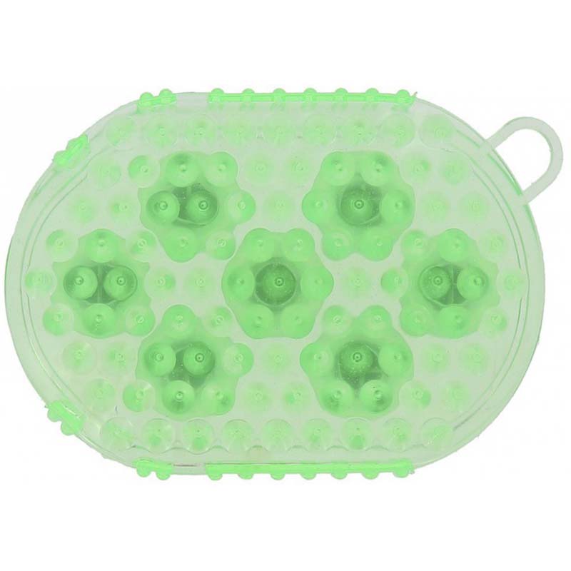 Double curry comb with points and steel balls for massage - 0798