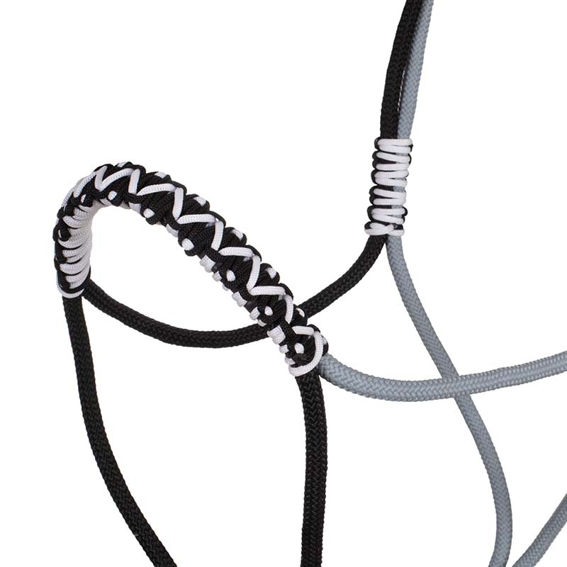 Cord halter with decorative braiding - 0334